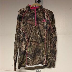 Mossy Oak Camo Pullover with Pink Highlights